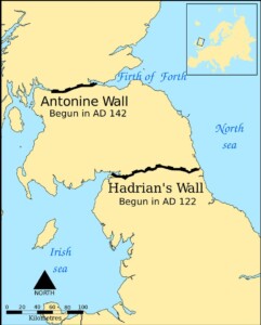 kaart hadrian's wall