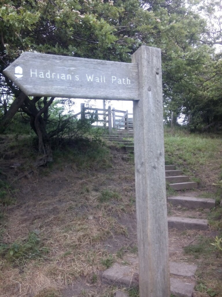 sign hadrian's wall path