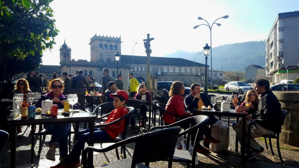 Het kerkplein in Redondela 