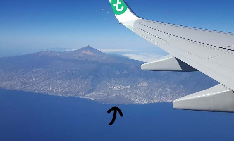 Malpais de Güimar vanuit de lucht. Luchtfoto.