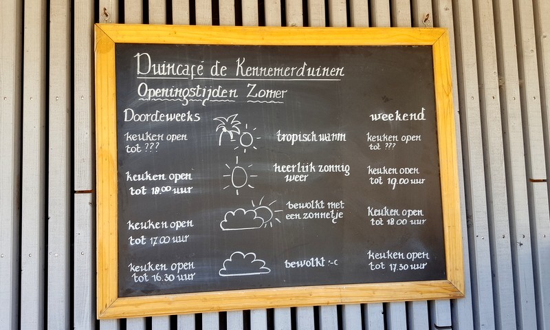 Openingstijden Duincafé Kennemerduinen