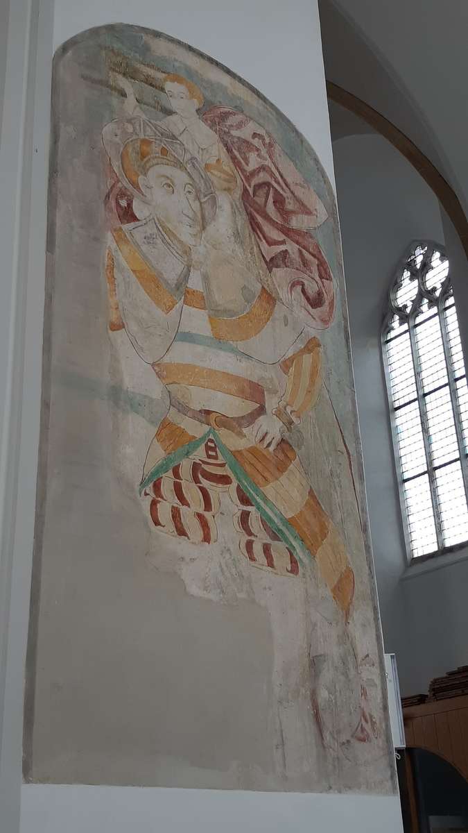 Muurschildeering Christoffel - Grote kerk Hasselt