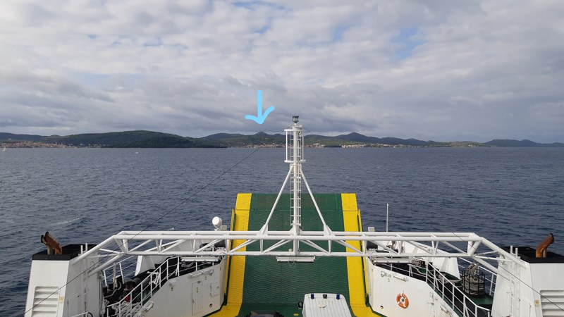 De ferry naar eiland Ugljan