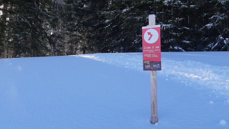 toerskiën - routebordje -Raurisertal