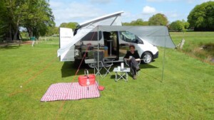 De e-camper op Hoeve Springendal