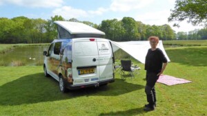 De e-camper op Hoeve Springendal