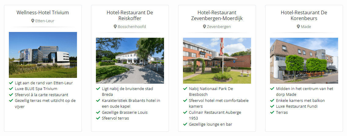 vier fletcher hotels Brabant