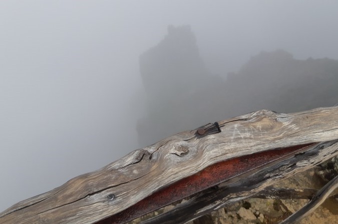 Uitzicht Pico do Arieiro in de mist