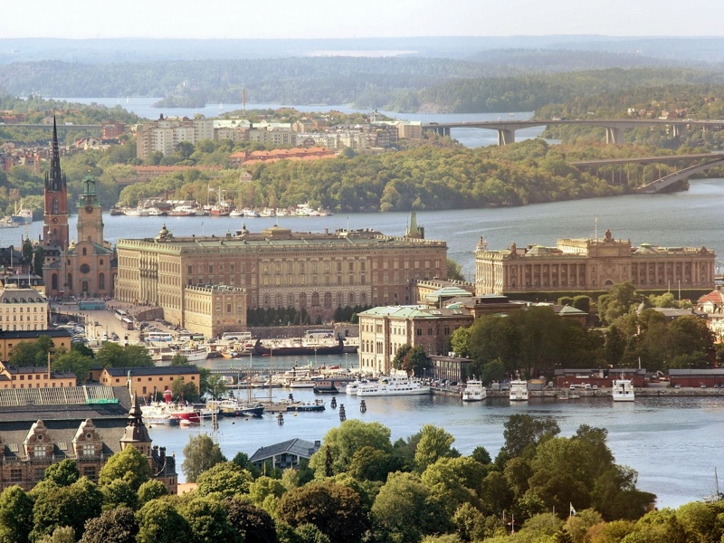 Zweden - Luchtfoto Stockholm Royal Palace