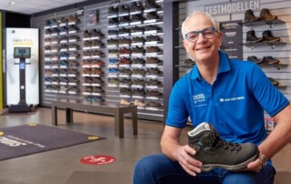 Wandelschoenopmaat Gert van den Berg