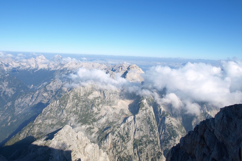 Uitzicht vanaf de berg Triglav.