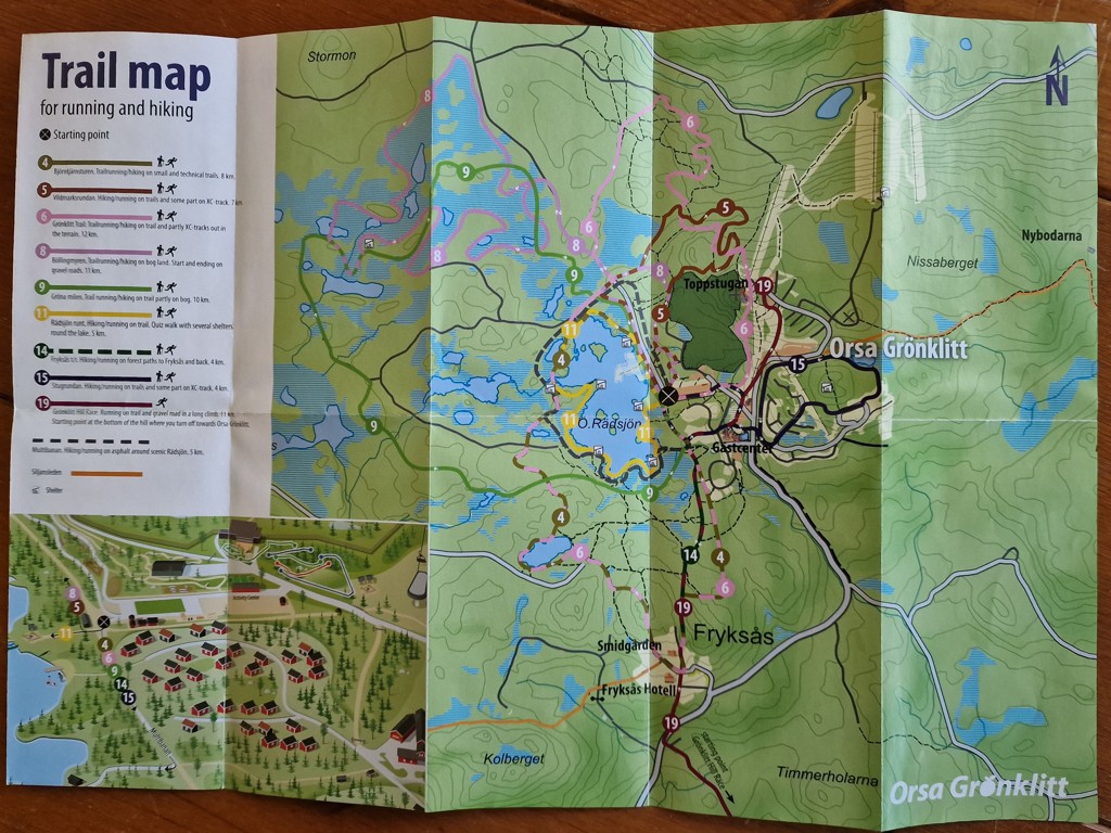 Smidgården, wandelkaart, Trail Map