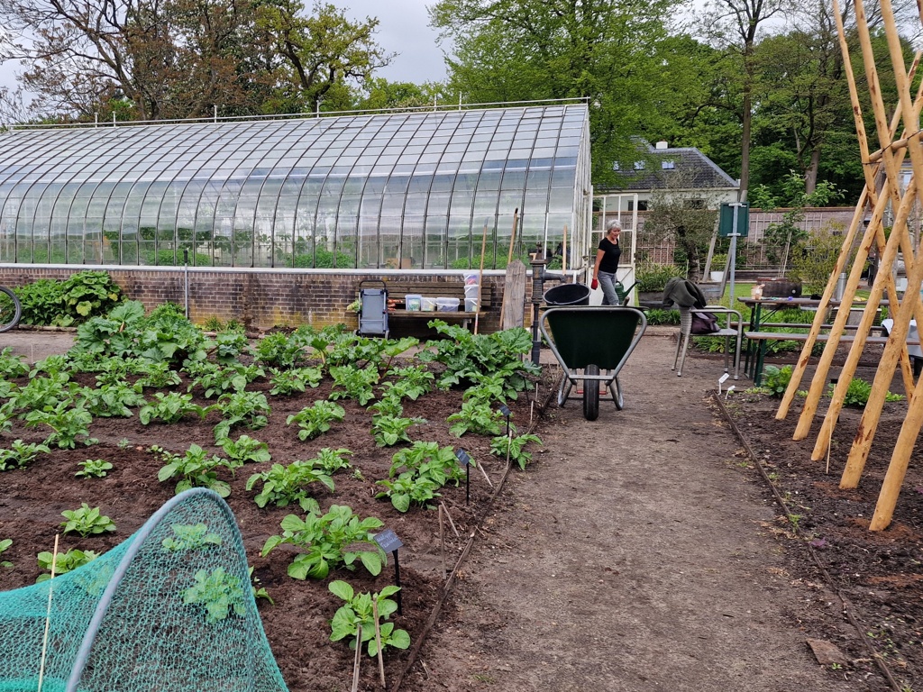 kas en moestuin op landgoed Staverden
