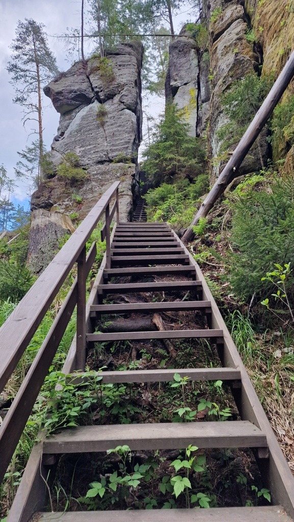 Trappen in Boheems Zwitserland De Hřebenovka