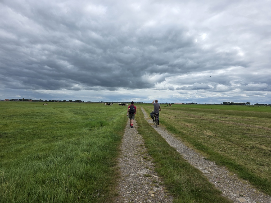 Leonspolder - wandelaar en fietser - Jabikspaad