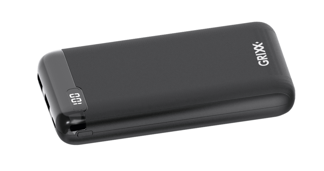 GREXTBP20PDB02_front-angle Grixx Powerbank 20000 mAh de juiste powerbank voor elke wandeling