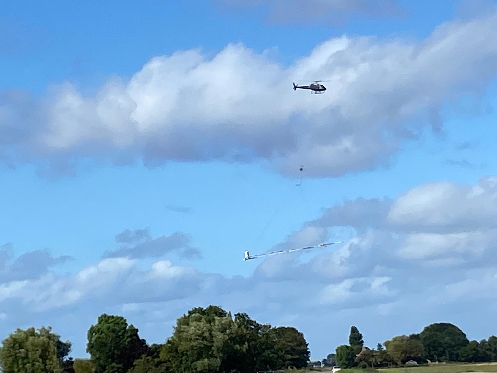 helikopter met verziltingsmeter