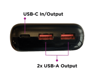Grixx Powerbank 20000 mAh - USB-C in-/output en twee USB-A poorten