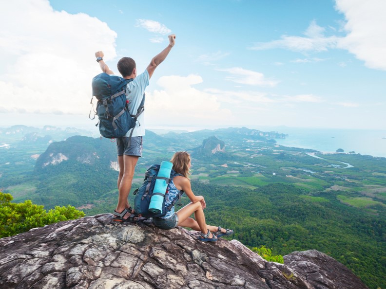 wandelen - hiken - op de top