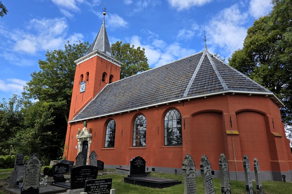 pelgrimeren - het rode kerkje in Boer