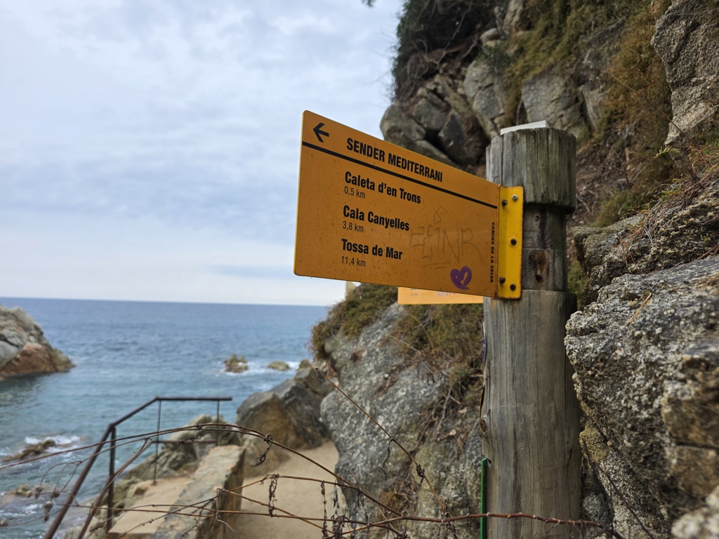 Routebord GR92 - Lloret de Mar - Tossa de Mar