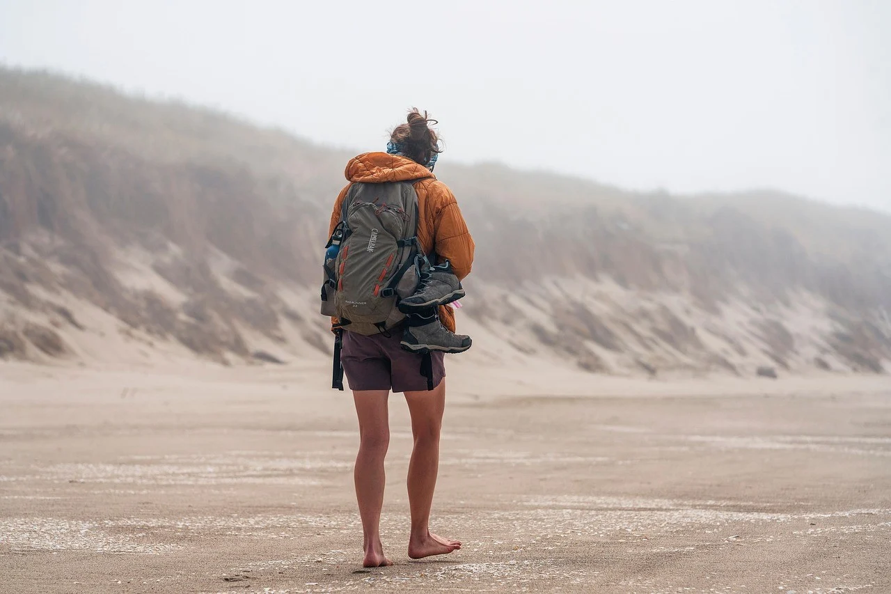 wandeltrip strand rugzak wandelen