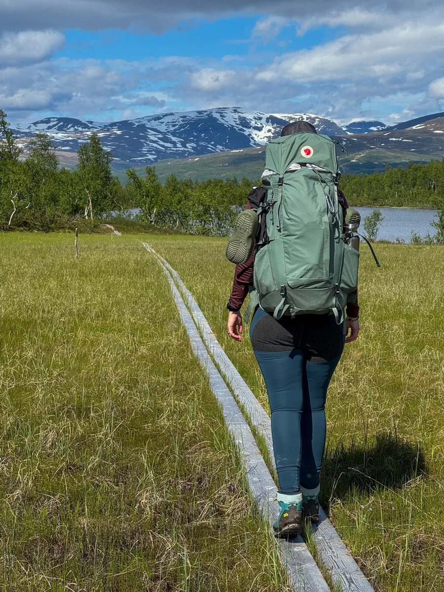 Antonette op de Laplandsleden bij Hemavan