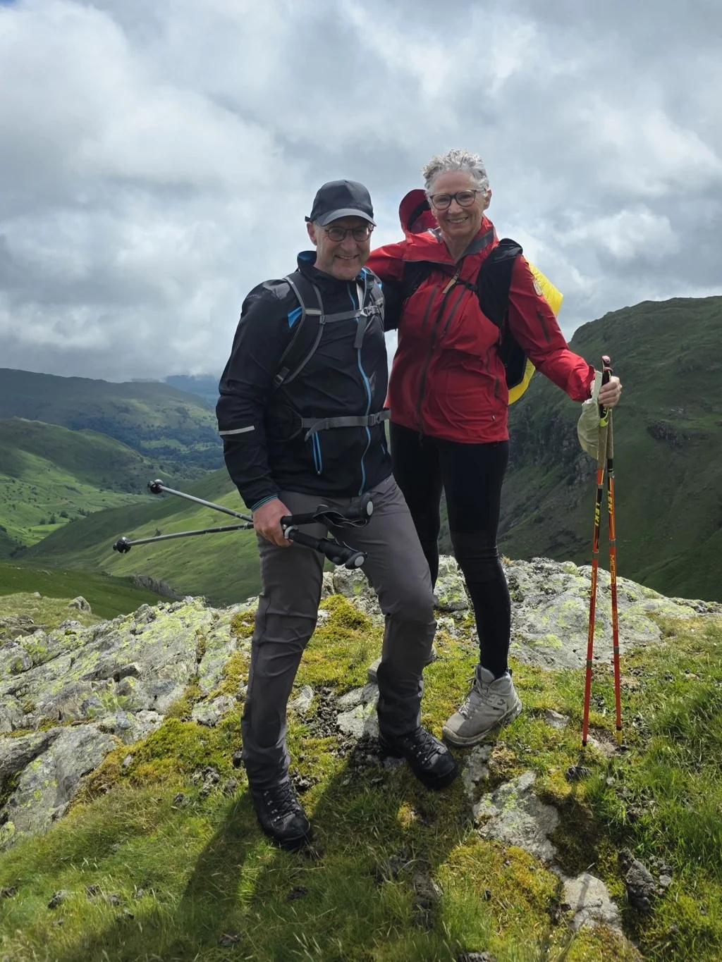 3. top bereikt hoge route Rosthwaite - Grasmere - coast to coast